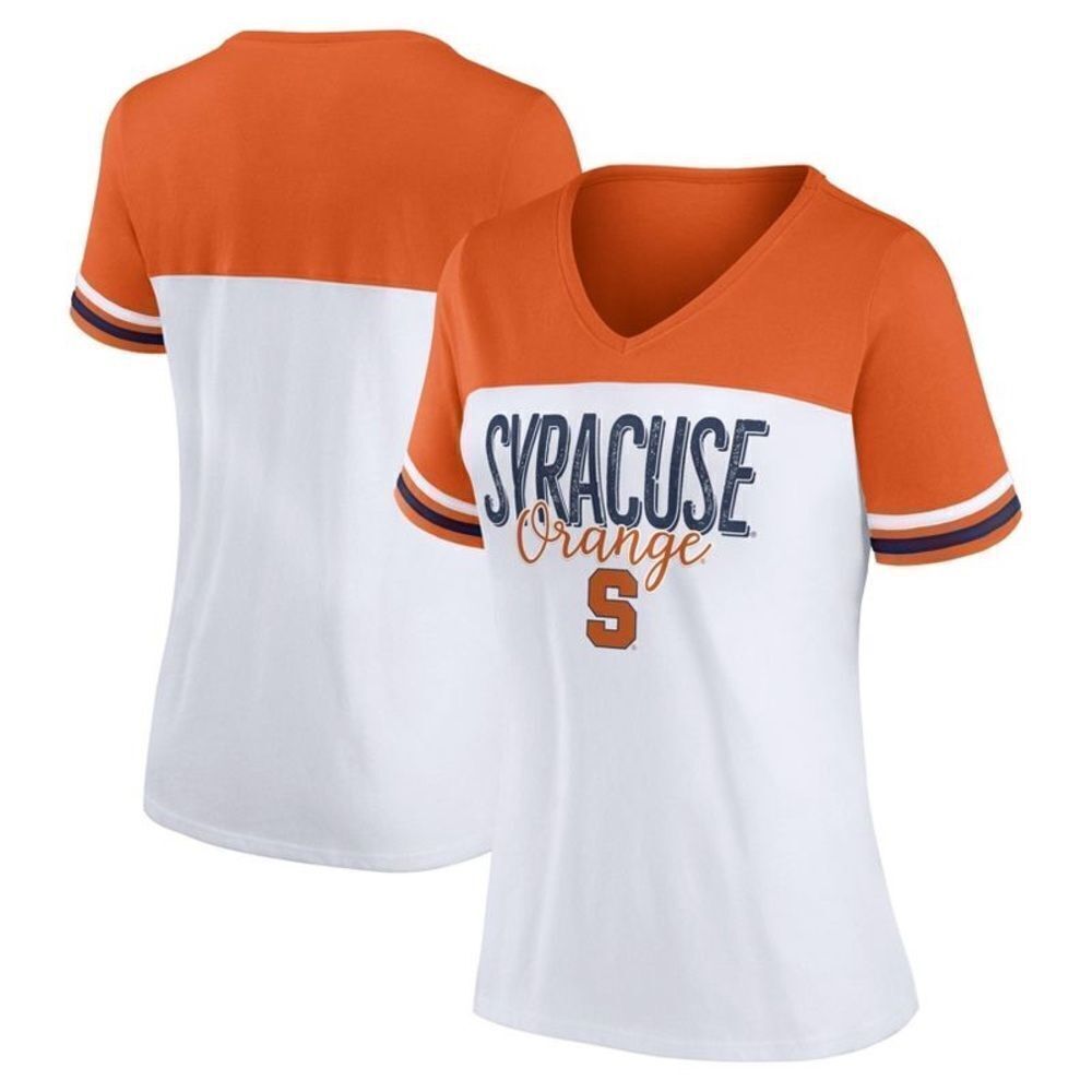 NCAA Syracuse Screen Print Orange Women's Yolk Short T-Shirt Large NWT